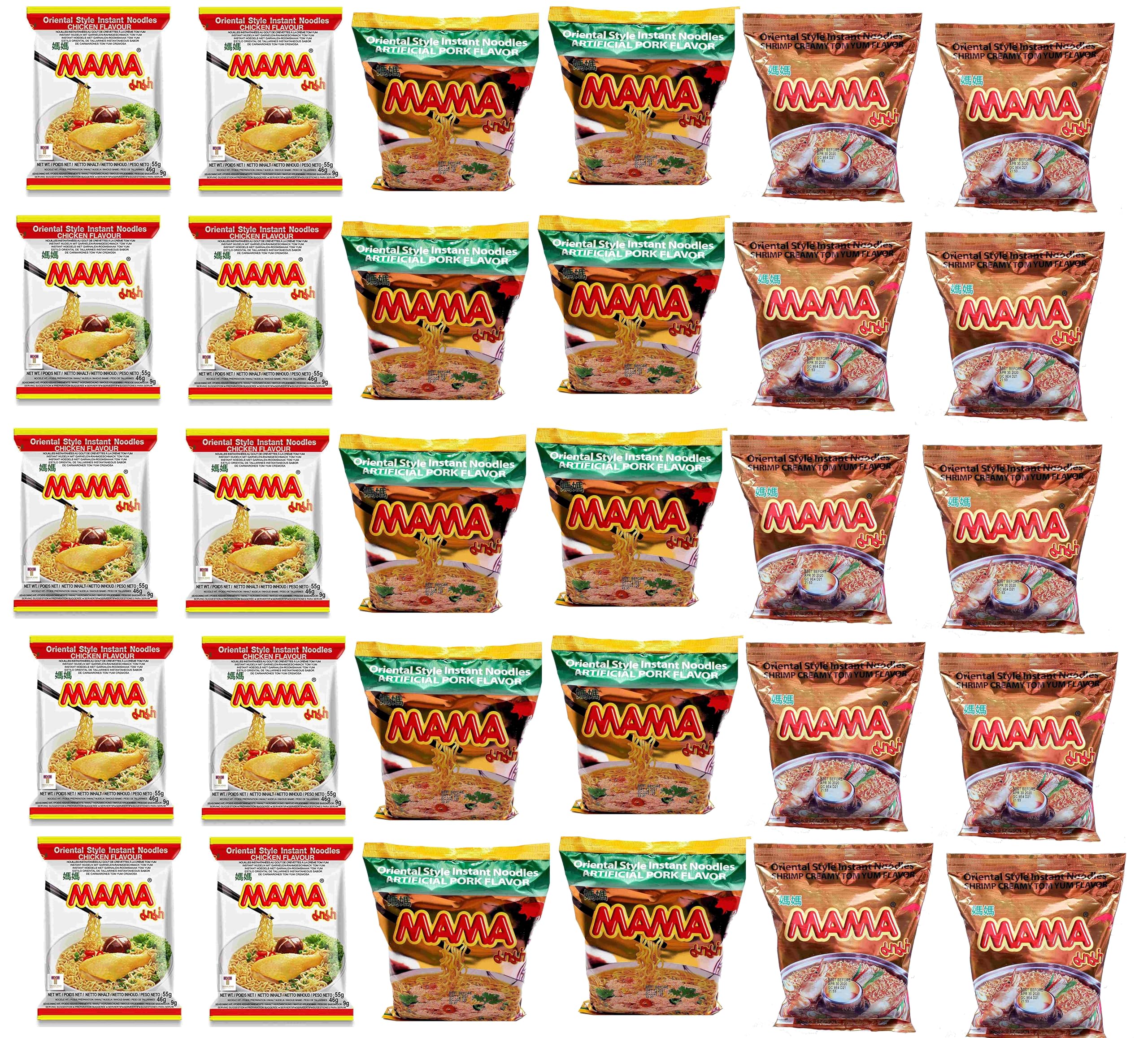 Amazon.com: Mama Oriental Style instant noodles Mix Flavor Bundle